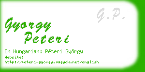 gyorgy peteri business card