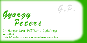 gyorgy peteri business card